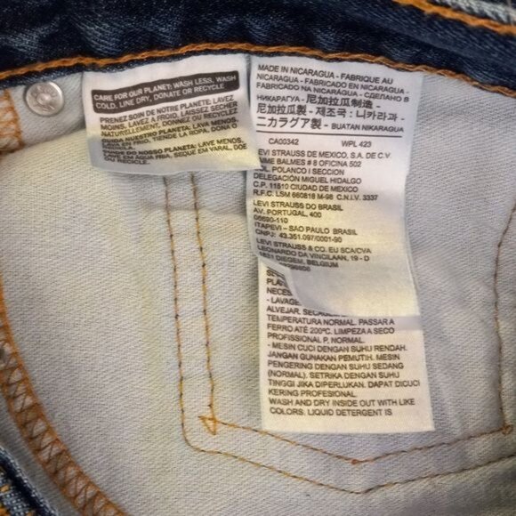 Levis 505 Size 38x29 Mens Regular Fit Straight Leg Jeans Blue Denim Classic 2018 - Picture 10 of 11